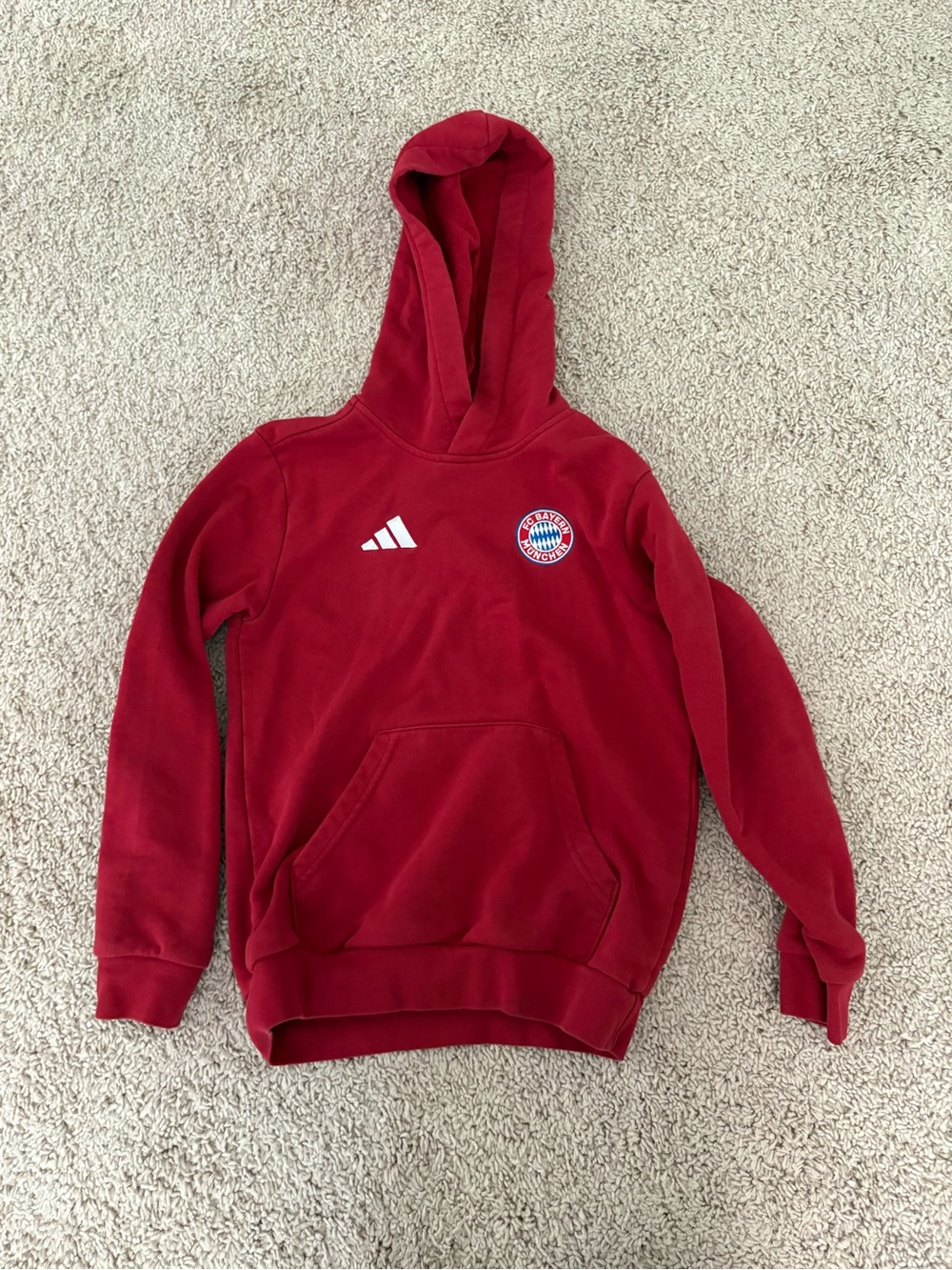 adidas Red FC Bayern Hooded Pullover